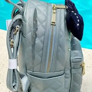 Disney Cruise Line WISH inaugural Loungefly backpack Cinderella Blue NWT Loungefly Disney Wish Inaugural Cruise Line Mini Backpack  main image 3